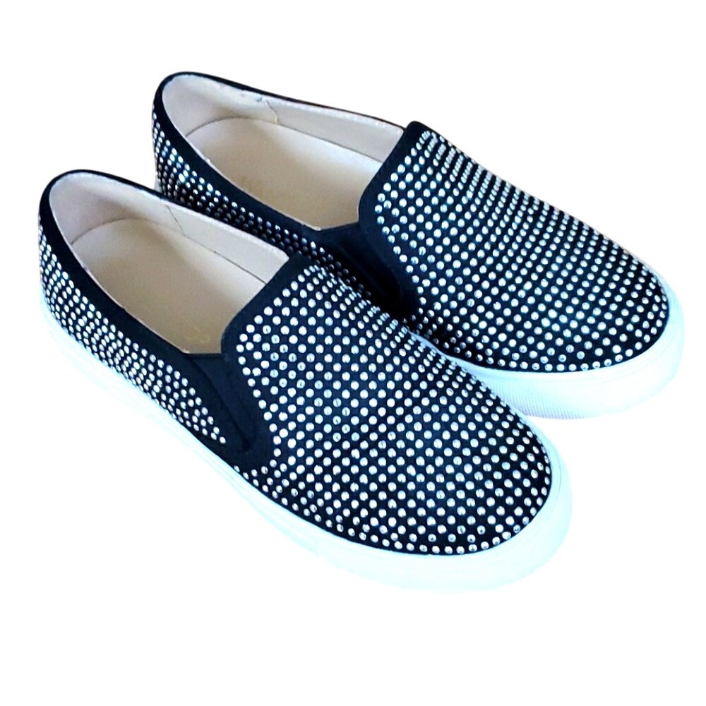 Wanted Shea Rhinestone Stud Slip On Shoes Womans Size 6